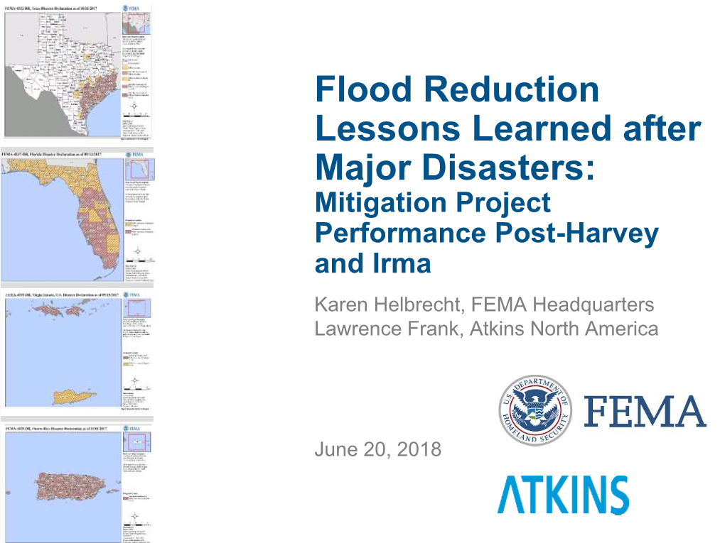 Flood Reduction Lessons Learned After Major Disasters
