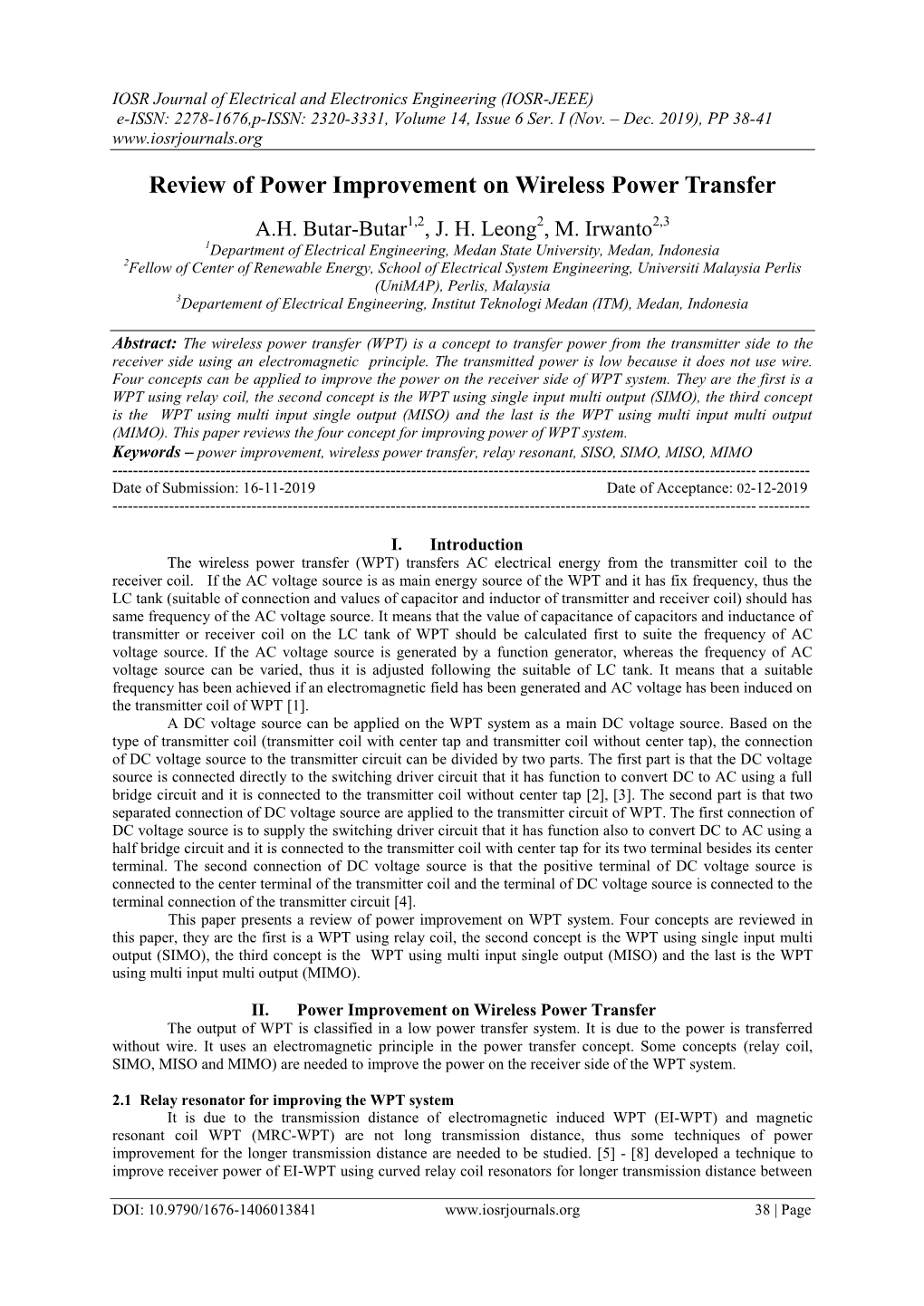 Review of Power Improvement on Wireless Power Transfer