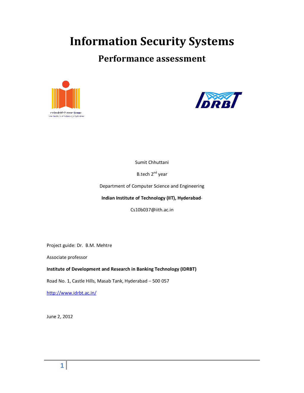 Information Security Systems Performance Assessment