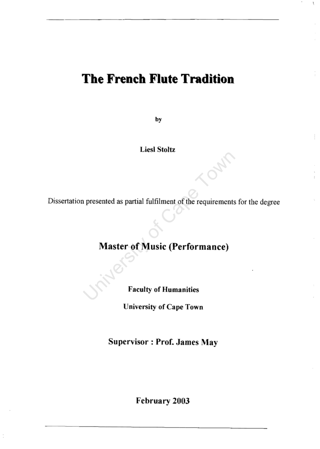 The French Flute Tradition