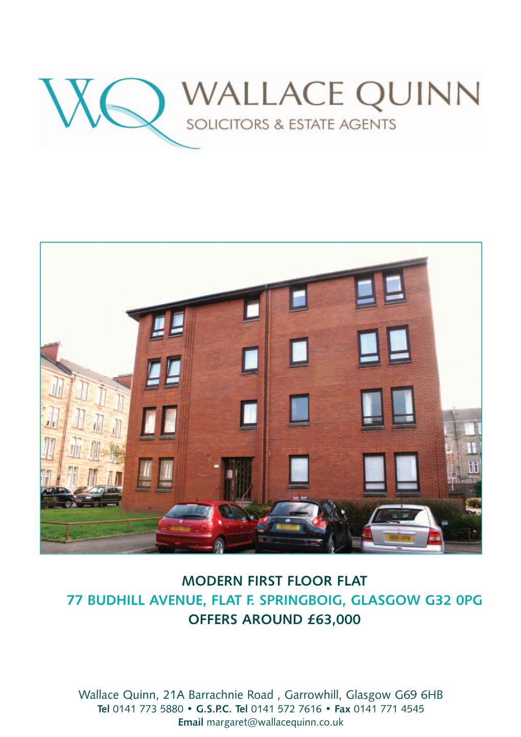 Modern First Floor Flat 77 Budhill Avenue, Flat F