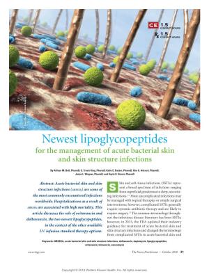 Newest Lipoglycopeptides for the Management of Acute Bacterial Skin and Skin Structure Infections