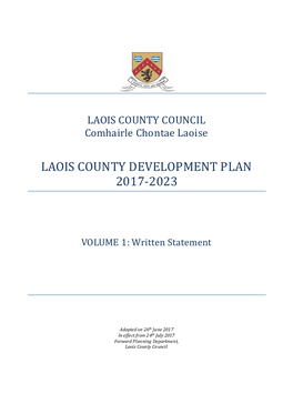 Laois County Development Plan 2017‐2023