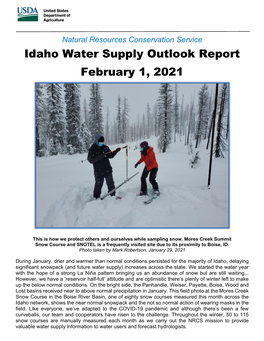 IDAHO WATER SUPPLY OUTLOOK REPORT February 1, 2021