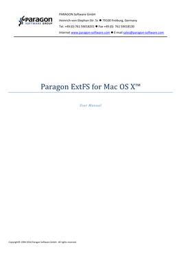 Paragon Extfs for Mac OS X™