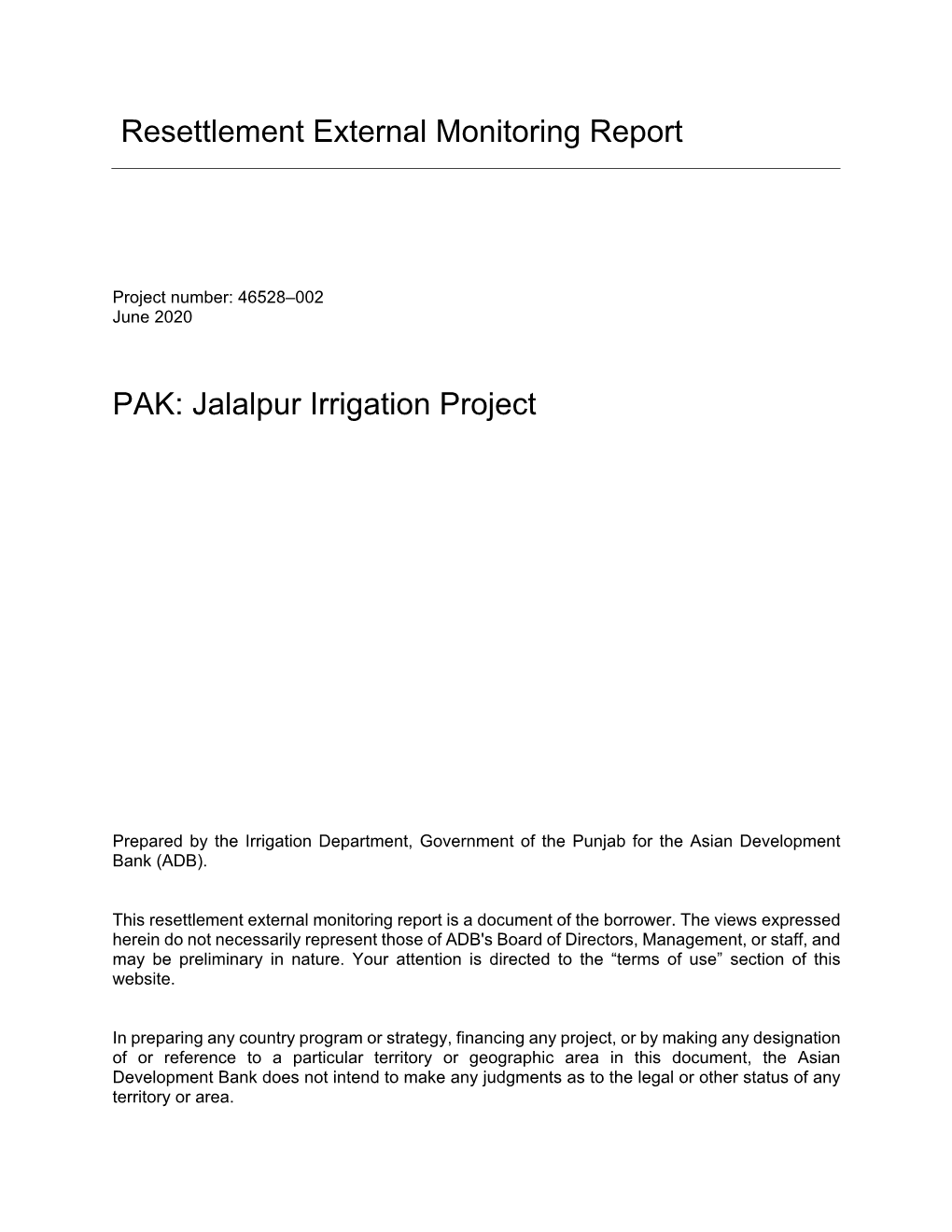 46528-002: Jalalpur Irrigation Project