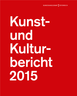 Kunst- Und Kulturbericht 2015