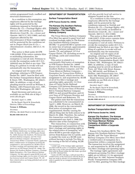 Federal Register/Vol. 71, No. 73/Monday, April 17, 2006/Notices
