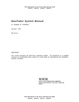 Notetaker System Manual