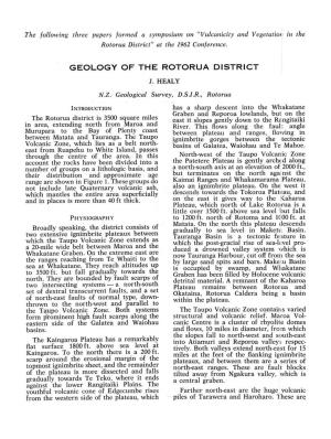 Geology of the Rotorua District J
