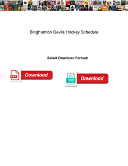 Binghamton Devils Hockey Schedule