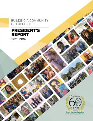 President's Annual Report 2015 – 2016
