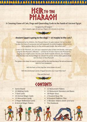 Pharaoh a Cunning Game of Cats, Dogs and Quarreling Gods in the Sands of Ancient Egypt