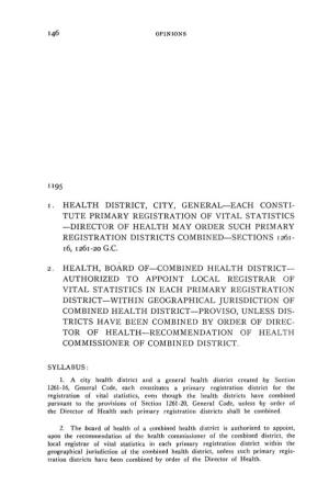 R. HEALTH DISTRICT, CITY, GENERAL-EACH CONSTI TUTE