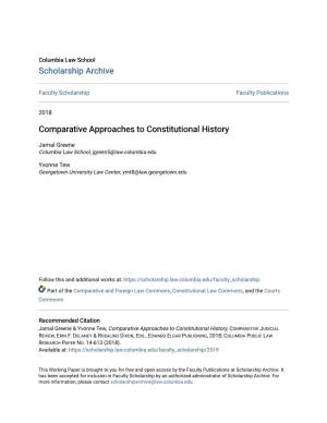 Comparative Approaches to Constitutional History