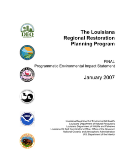 The Louisiana Regional Restoration Planning Program January 2007
