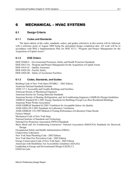 6 Mechanical – Hvac Systems