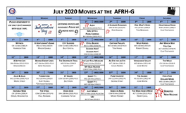 July 2020Movies at the Afrh-G