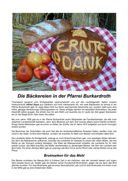 Bäckerei in Der Pfarrei Burkardroth