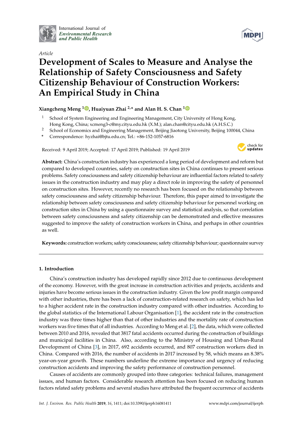 Development of Scales to Measure and Analyse the Relationship Of