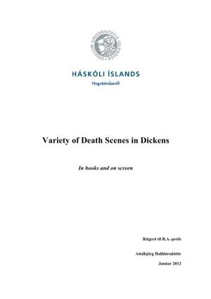 Variety of Death Scenes in Dickens