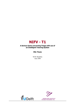 NIFV - T1 a Serious Game Concerning Triage with Use of an Intelligent Tutoring System