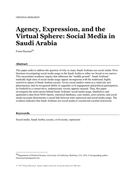 Social Media in Saudi Arabia