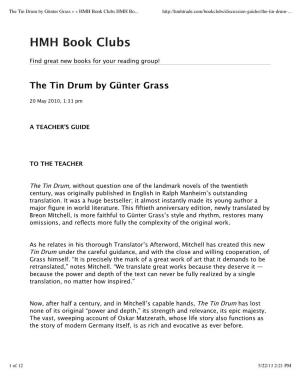 The Tin Drum by Günter Grass « « HMH Book Clubs HMH Bo
