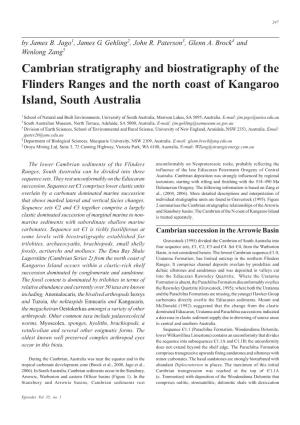 Cambrian Stratigraphy and Biostratigraphy of the Flinders Ranges and the North Coast of Kangaroo Island, South Australia