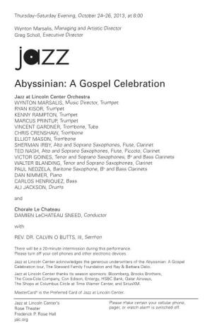 Abyssinian: a Gospel Celebration
