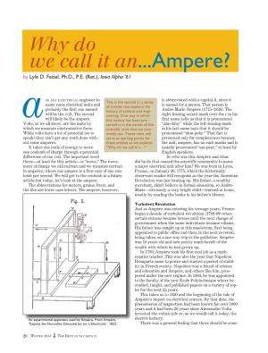 Why Do We Call It An...Ampere?