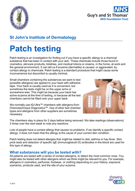 Patch Testing