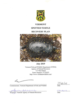 Vermont Spotted Turtle Recovery Plan