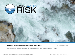 Evaluating Sectoral Water Risks