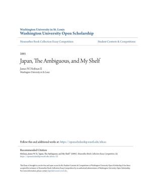 Japan, the Ambiguous, and My Shelf James W