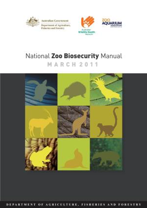 National Zoo Biosecurity Manual (2011)