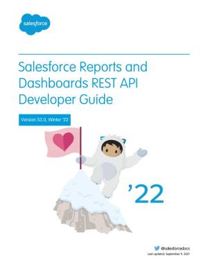 Salesforce Reports and Dashboards REST API Developer Guide