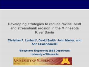 Developing Strategies to Reduce Ravine, Bluff and Streambank Erosion in the Minnesota River Basin