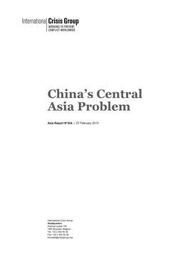 China's Central Asia Problem