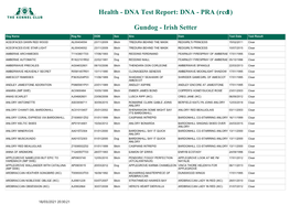 Irish Setter PRA Rcd1 Clear Results