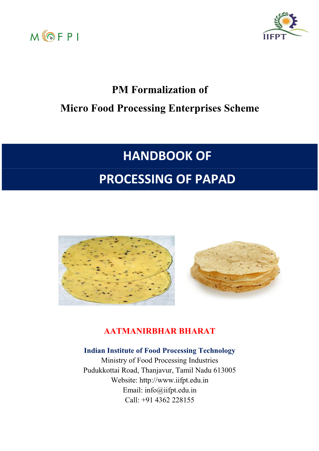 Handbook of Processing of Papad