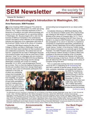 An Ethnomusicologist's Introduction to Washington