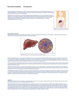 Hemochromatosis: Introduction