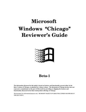 Microsoft Windows "Chicago"