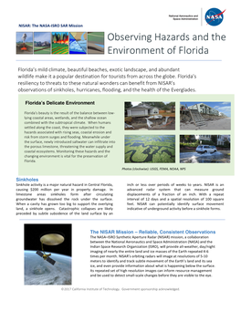 Observing Hazards and the Environment of Florida Florida