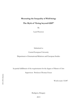 Measuring the Inequality of Well-Being: the Myth Of