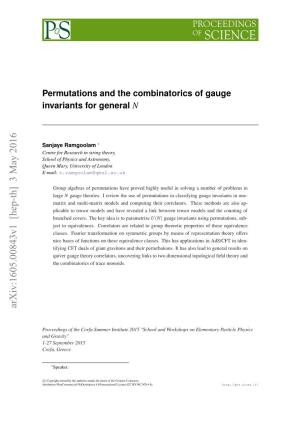 Permutations and the Combinatorics of Gauge Invariants for General N