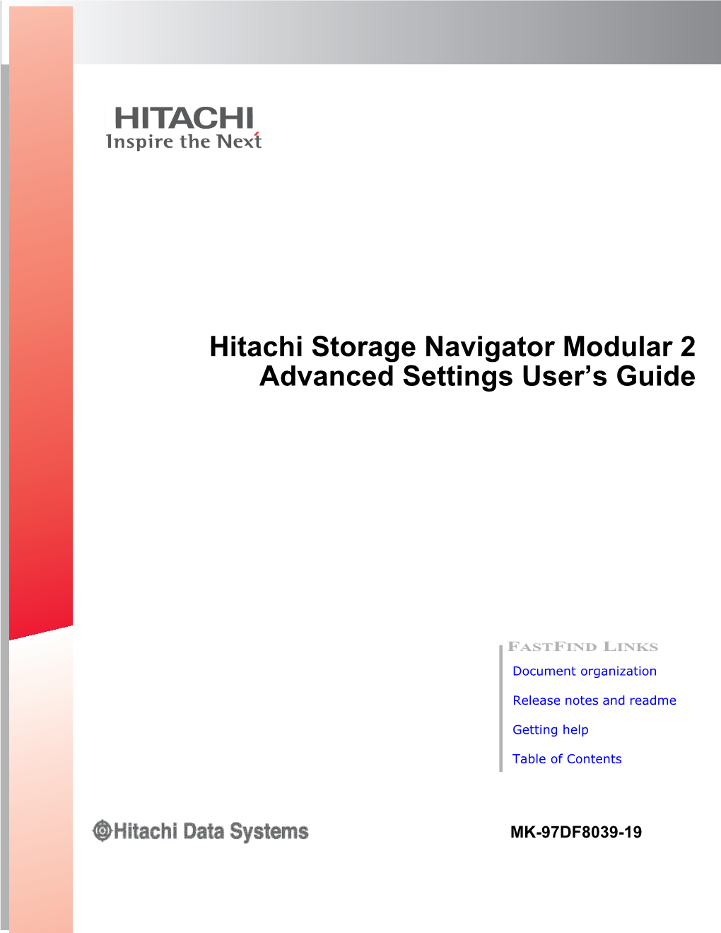 Hitachi Storage Navigator Modular 2 Advanced Settings User's Guide