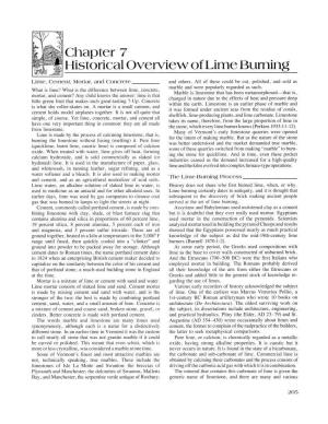 Chapter 7 Historical Overview of Lime Burning