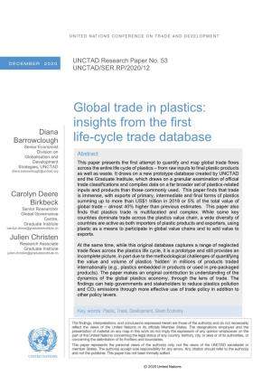 Global Trade in Plastics: Insights from the First Life-Cycle Trade Database